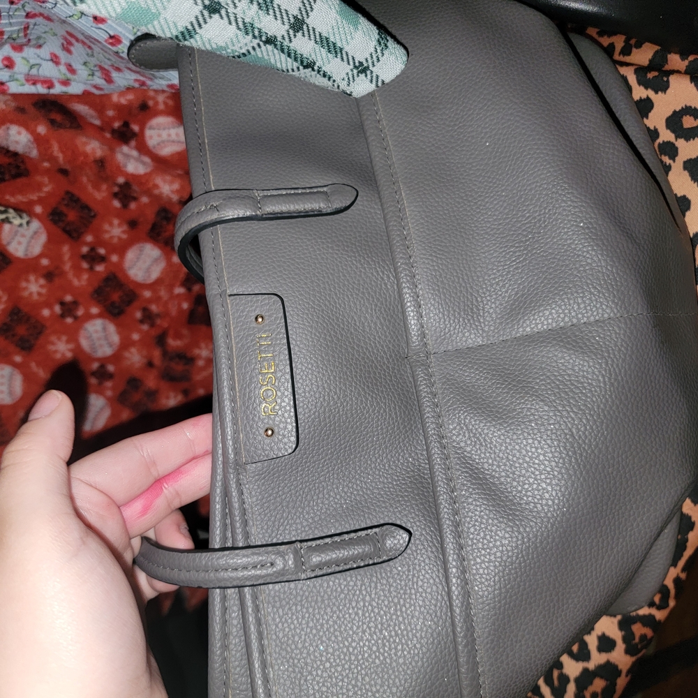 Rosetti Gray Leather Tote